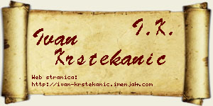 Ivan Krstekanić vizit kartica